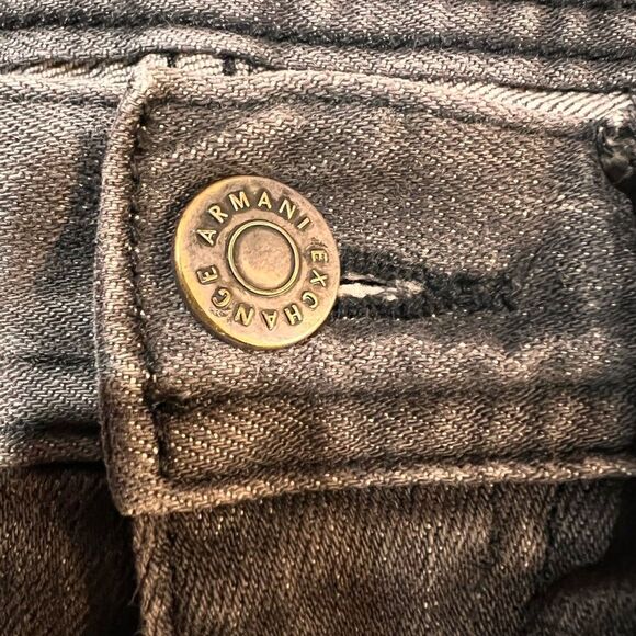 Armani Exchange Gray Wash Stretch Jeans 30x31 Straight Fit Modern Classic Men’s - Picture 11 of 12